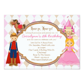 princess themed birthday party invitations