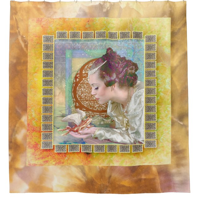 Princess and the Frog Prince Shower Curtain (Front)