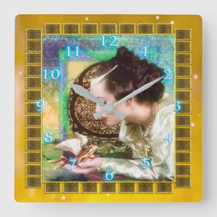 Princess and the Frog Prince Square Wall Clock