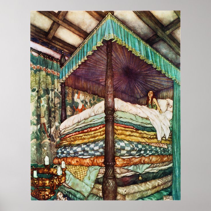 Princess and the Pea Fairy Tale Poster | Zazzle