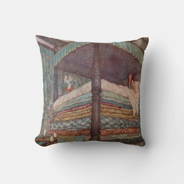 Princess and the Pea Pillow Rackham Fairytale (Front)
