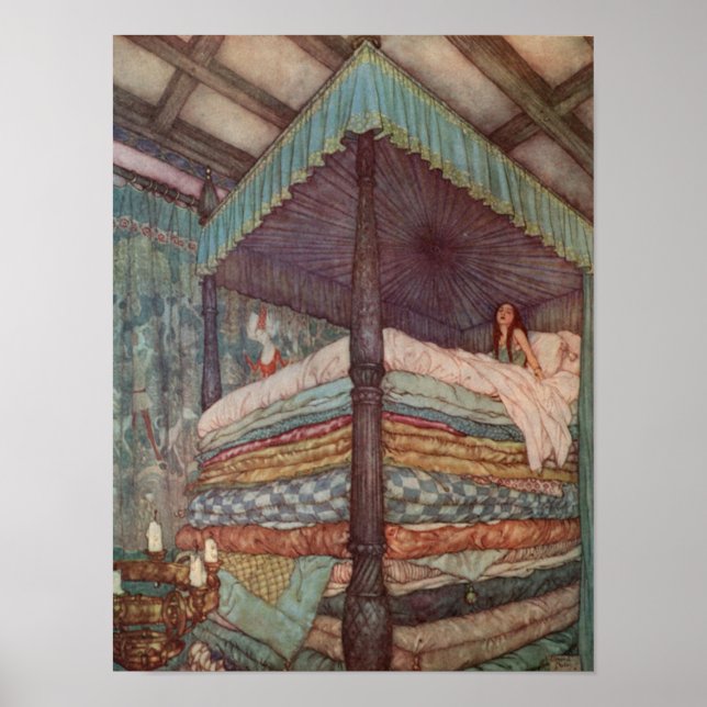 Princess and the Pea Poster Rackham Fairytale (Front)