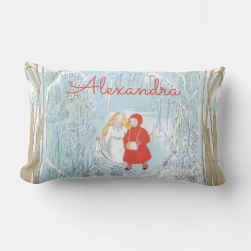 Princess and the Snow Children Sibylle Von Olfers  Lumbar Pillow