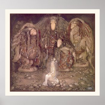 Princess And The Trolls By John Bauer Poster by cowboyannie at Zazzle