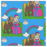 princess and unicorn fabric