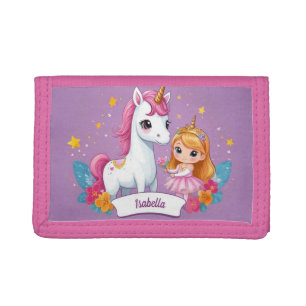 Princess and Unicorn Magical Moments Tri-fold Wallet