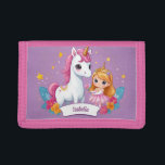 Princess and Unicorn Magical Moments Trifold Wallet<br><div class="desc">Experience the magic with our Princess and Unicorn Magical Moments Trifold Wallet! Featuring a charming design capturing the enchanting bond between a princess and her unicorn,  this wallet adds a touch of whimsy and fantasy to your everyday essentials.</div>