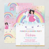 Princess and Unicorn Rainbow Castle Birthday Party