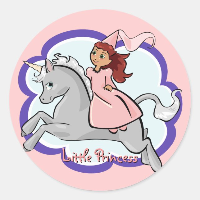 Princess and Unicorn Sticker (Front)
