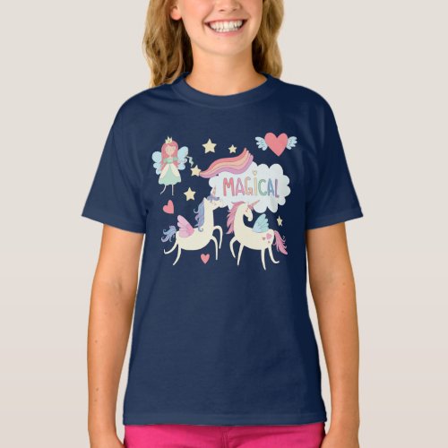 Princess and Unicorn T_Shirt