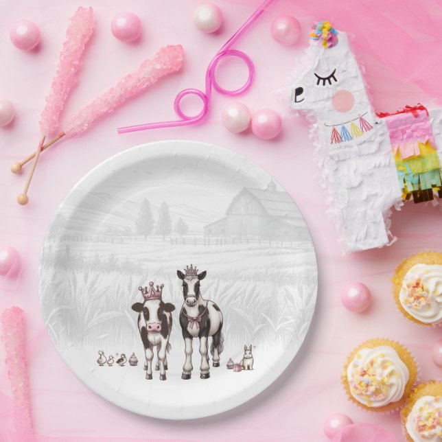 Princess Animals Birthday Party Paper Plates (Party)