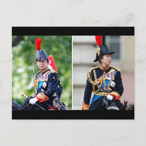 Princess Anne as Regiment Colonel Blues  Royals Postcard