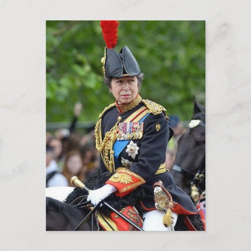 Princess Anne Gold Stick in Waiting  Coronation Postcard