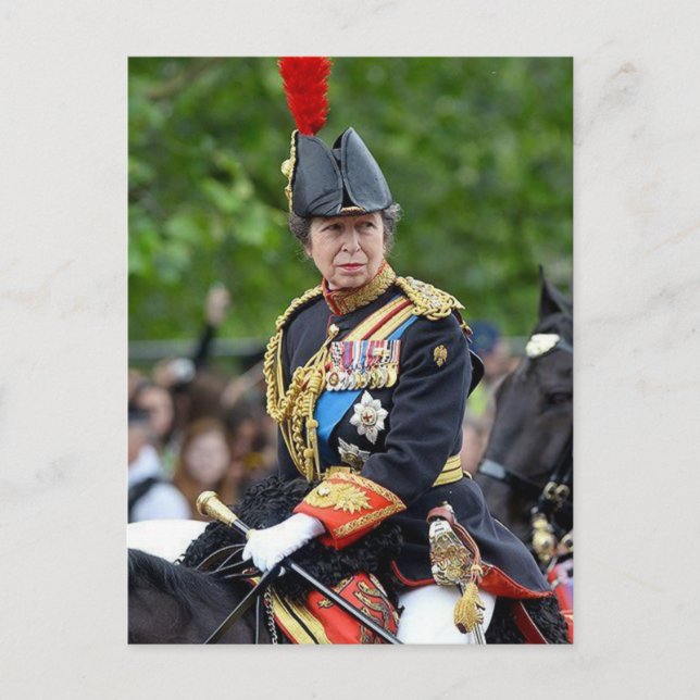 Princess Anne Gold Stick in Waiting @ Coronation Postcard (Front)
