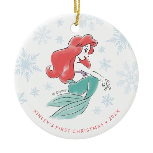 Princess Ariel | Baby's First Christmas Ceramic Ornament