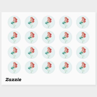 Princess Ariel Classic Round Sticker | Zazzle