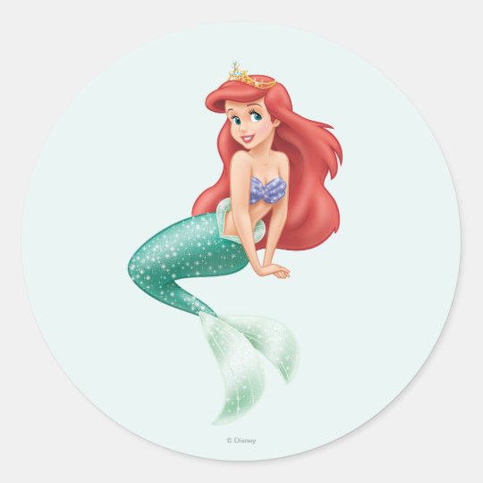 Princess Ariel Classic Round Sticker | Zazzle.com