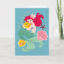Princess Ariel Holding Flounder Illustration Card
