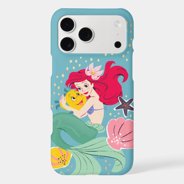 Princess Ariel Holding Flounder Illustration Case-Mate iPhone Case (Back)