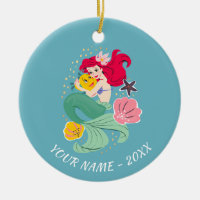 Princess Ariel Holding Flounder Illustration