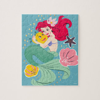Princess Ariel Holding Flounder Illustration Jigsaw Puzzle