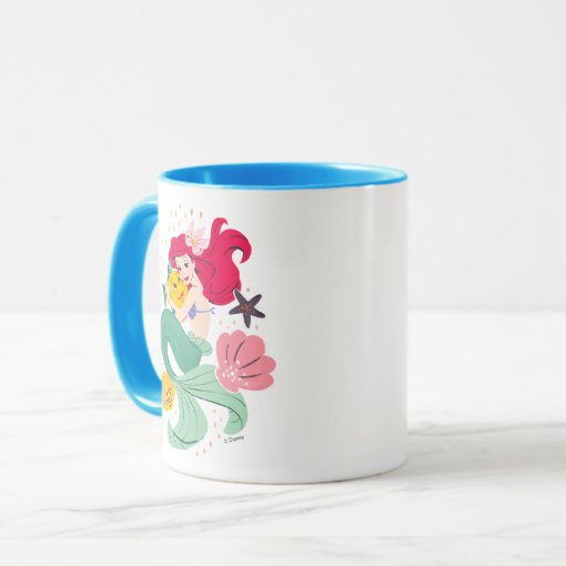 Princess Ariel Holding Flounder Illustration Mug Zazzle 8226