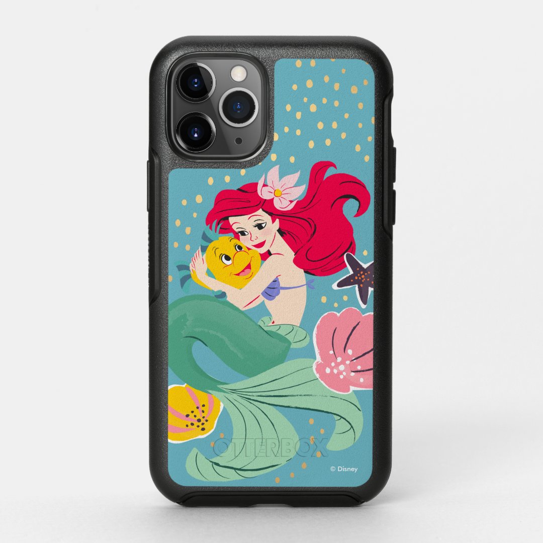 Princess Ariel Holding Flounder Illustration Otterbox Iphone Case Zazzle 7514