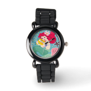 Princess Ariel Holding Flounder Illustration Watch
