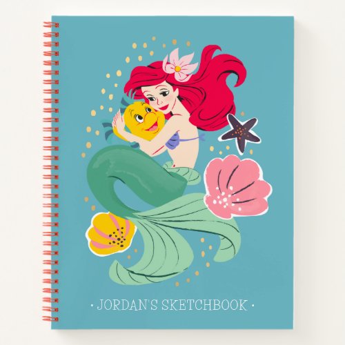 Princess Ariel Holding Flounder Sketch Notebook
