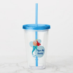 Princess Ariel & King Triton Hug Acrylic Tumbler