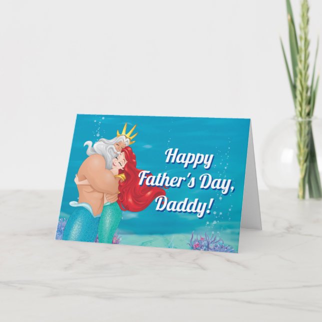 Princess Ariel & King Triton Hug Card (Front)