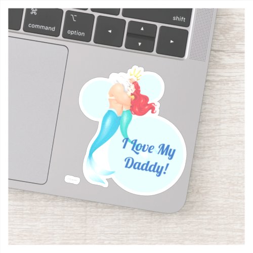 Princess Ariel  King Triton Hug Sticker