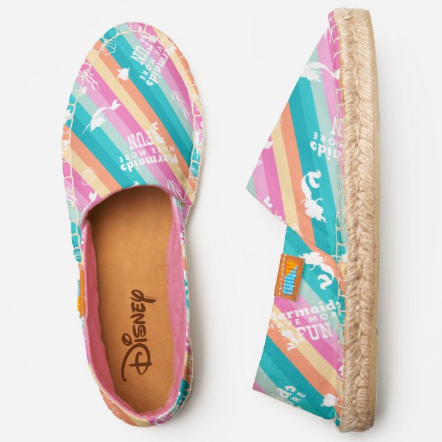 Princess Ariel "Mermaids Have More Fun" Pattern Espadrilles (Side)