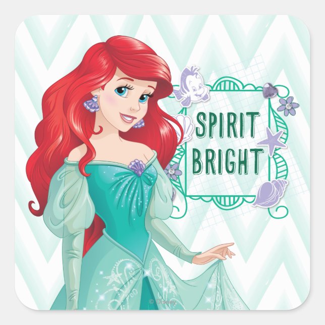Princess Ariel Square Sticker (Front)