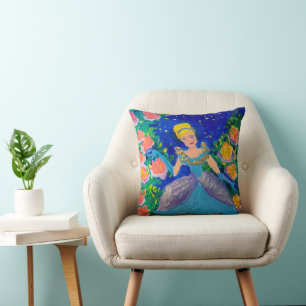 Princess "Art by Kids" Throw Pillow