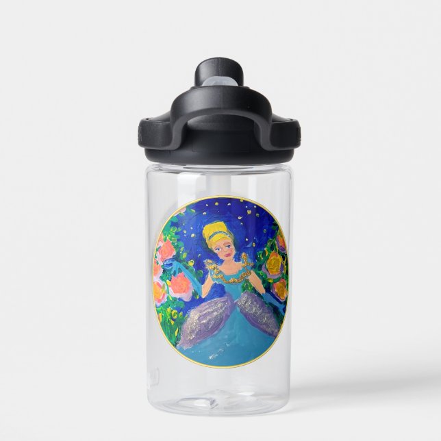 Princess "Art by Kids" Water Bottle (Back)
