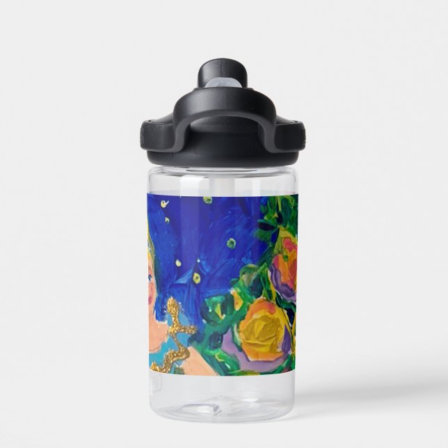 Princess "Art by Kids" Water Bottle (Back)