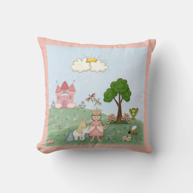 Princess at Heart Throw Pillow (Front)