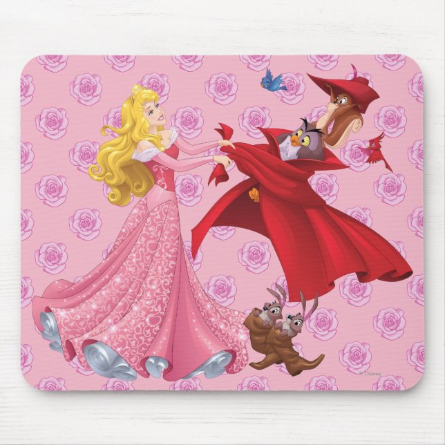 Princess Aurora and Forest Animals Mouse Pad (Front)