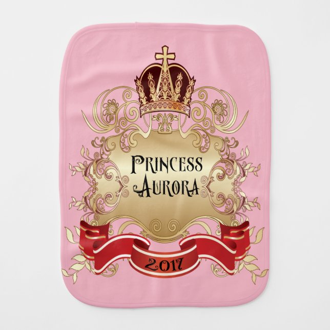 Princess Aurora Burp Cloth (Front)