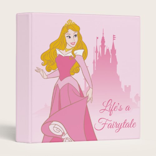 Princess Aurora & Castle Graphic 3 Ring Binder