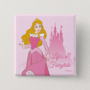 Princess Aurora & Castle Graphic Button
