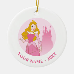 Princess Aurora & Castle Graphic Ceramic Ornament