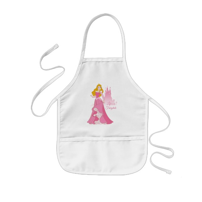 Princess Aurora & Castle Graphic Kids' Apron (Front)