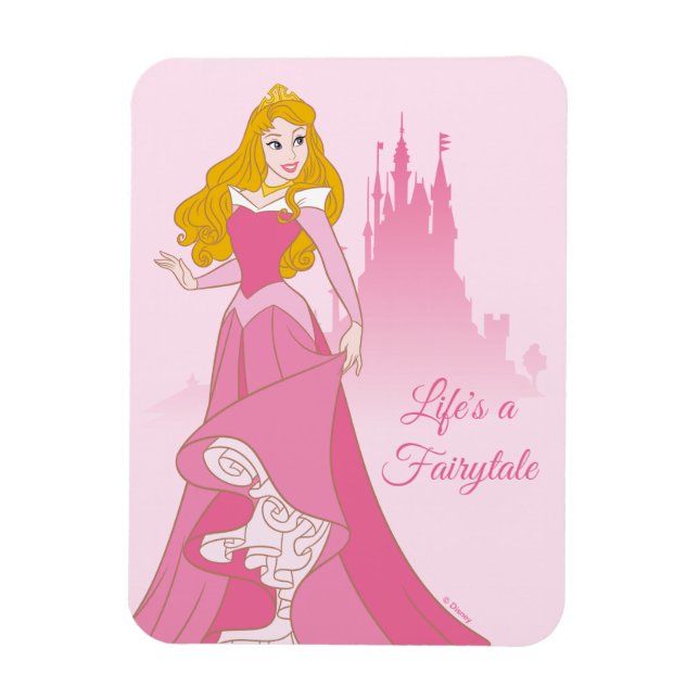 Princess Aurora & Castle Graphic Magnet (Vertical)