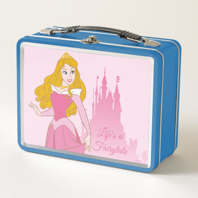 Princess Aurora & Castle Graphic Metal Lunch Box (Front)