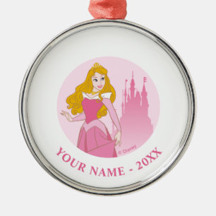 Princess Aurora & Castle Graphic Metal Ornament