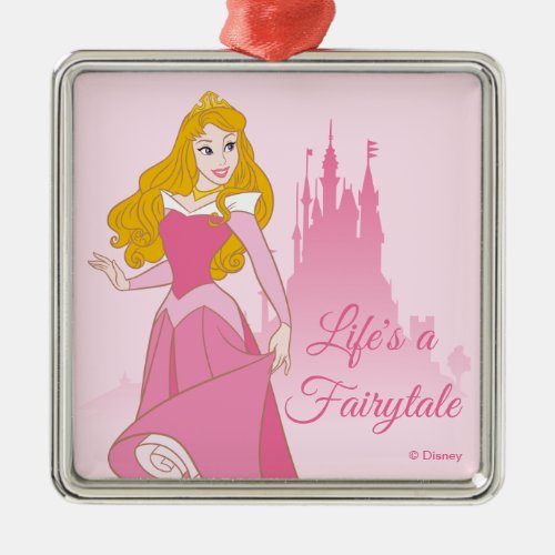 Princess Aurora  Castle Graphic Metal Ornament