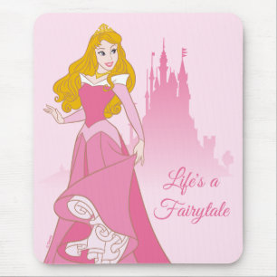 Princess Aurora & Castle Graphic Mouse Pad