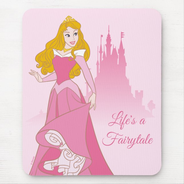 Princess Aurora & Castle Graphic Mouse Pad (Front)